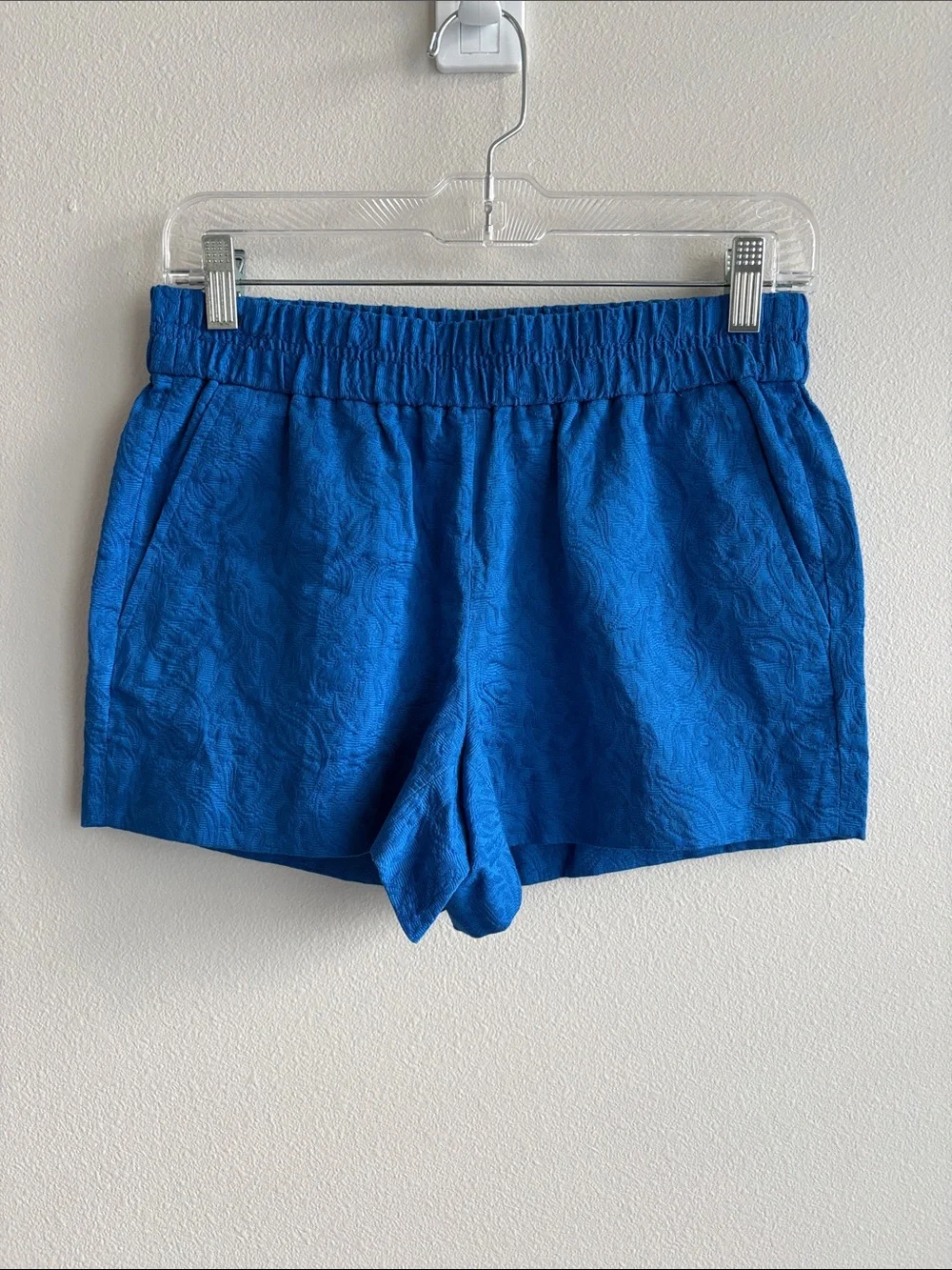J. Crew Floral Jacquard Boardwalk Shorts - Women’s size 0, Royal Blue, NWT